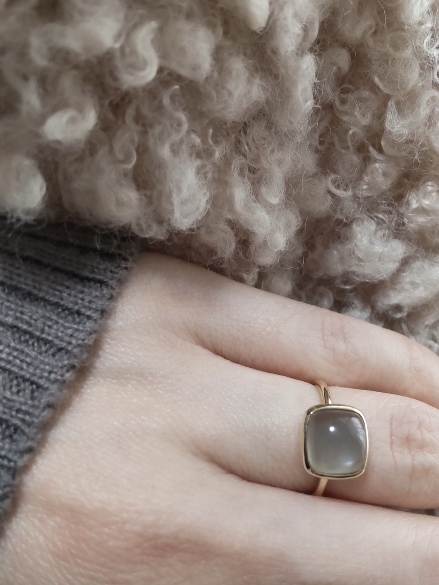 A gray jewelry Ring