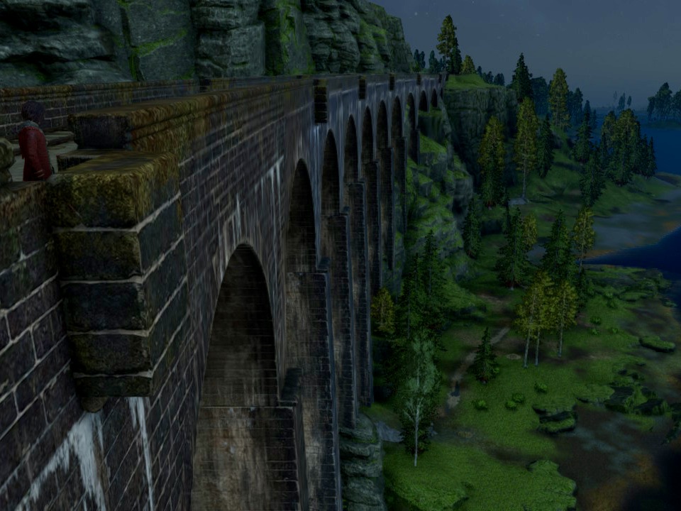 Exploring the Hogwarts Legacy world at night