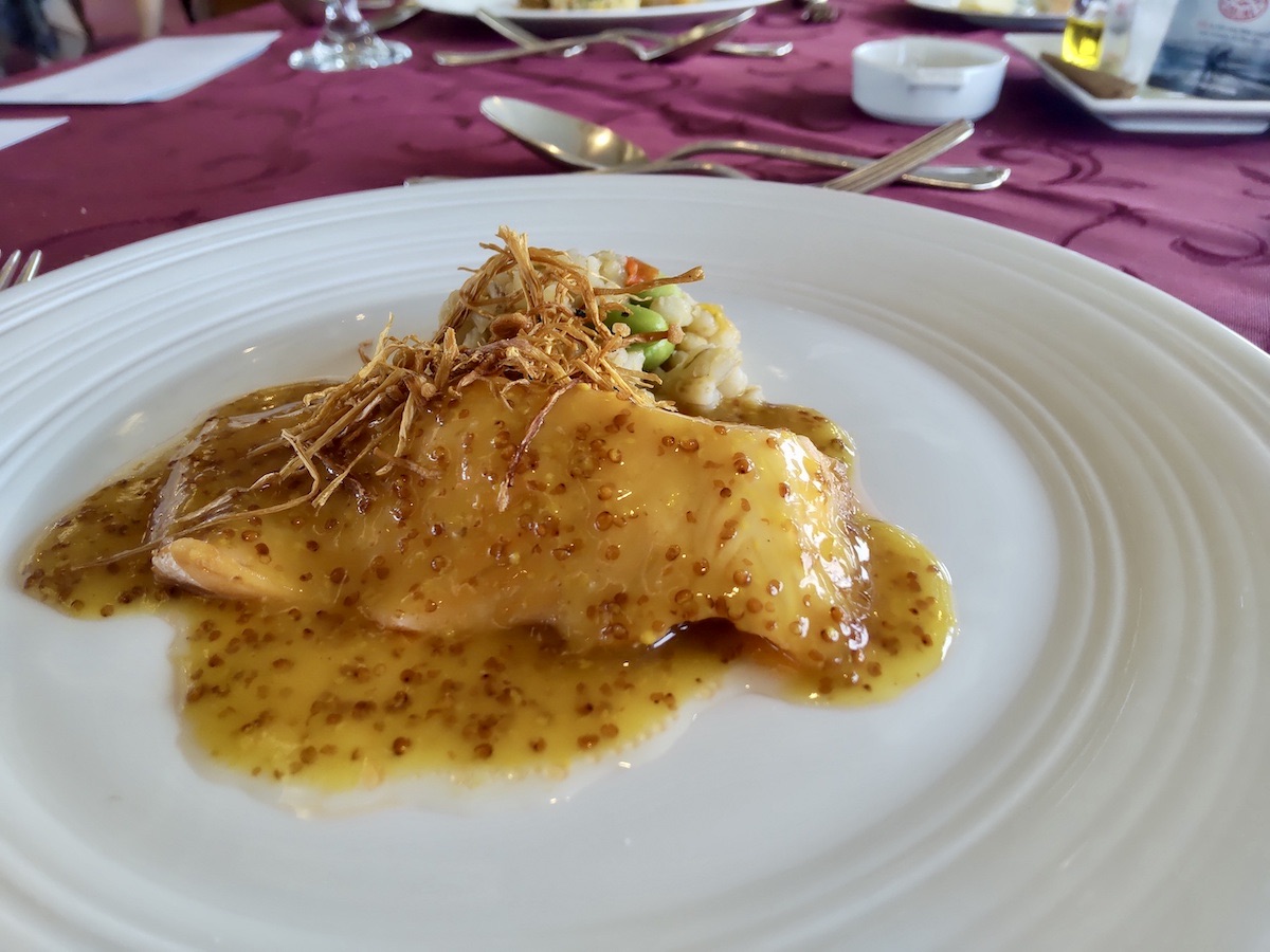 Fish Poêlé of the Day served on Symphony Tokyo Bay Cruise