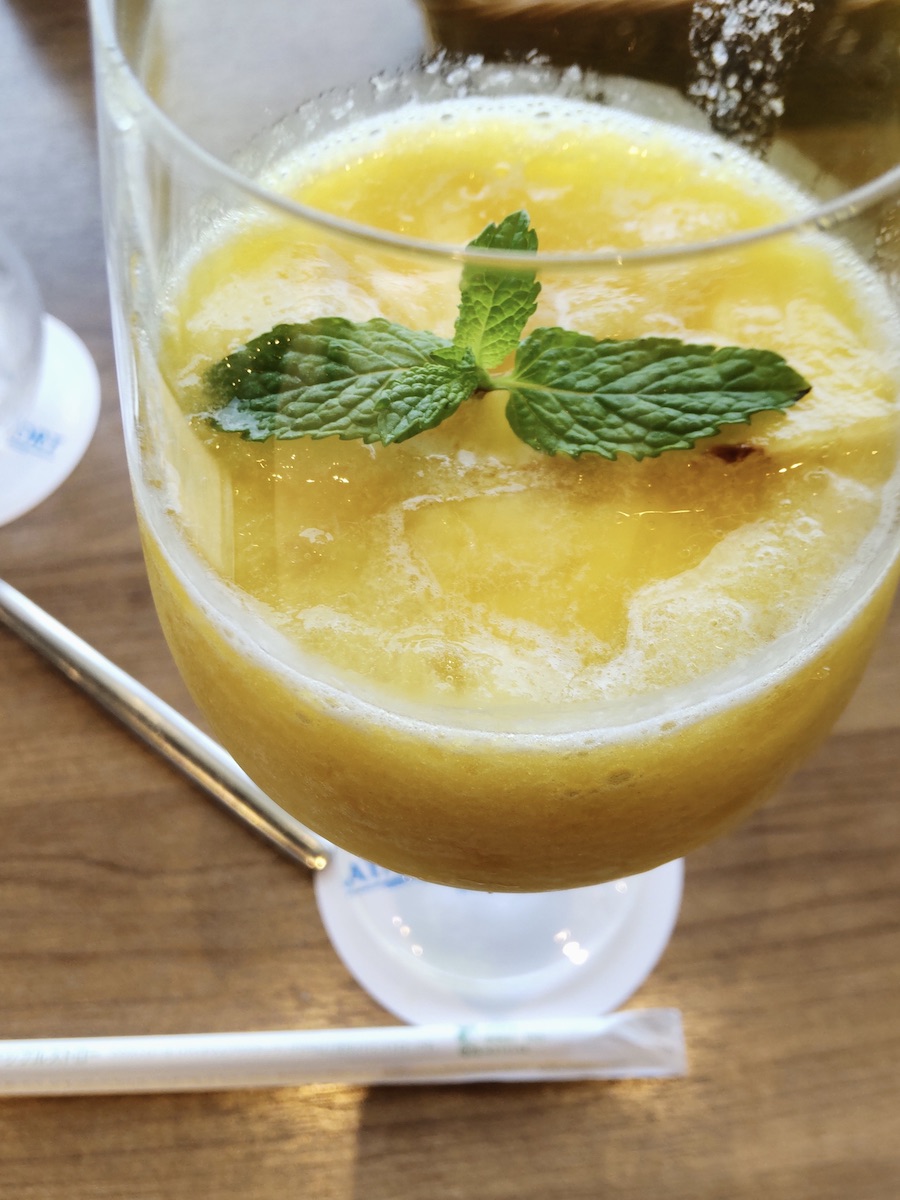 Pineapple granita in cafe, HARBOR'S W