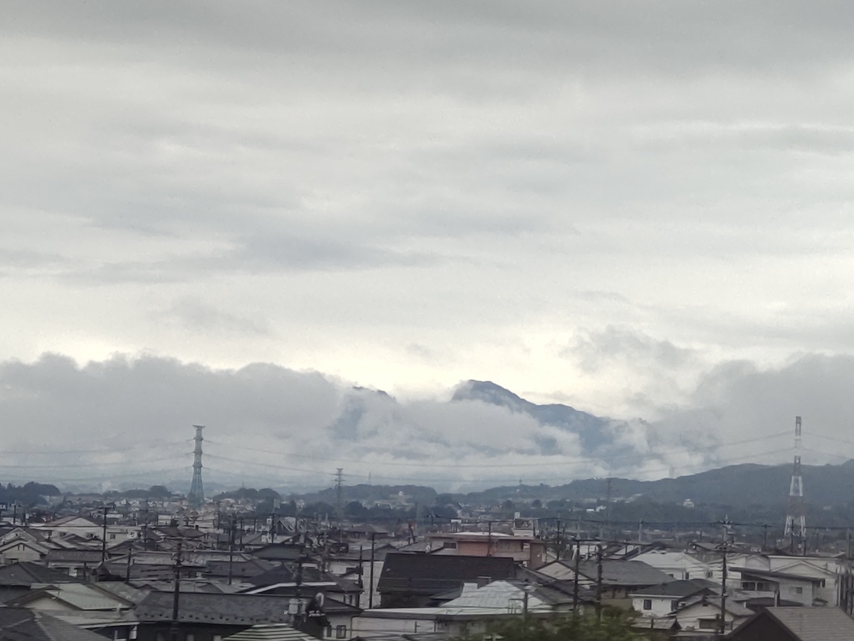 Mountain view from the Shinkansen window