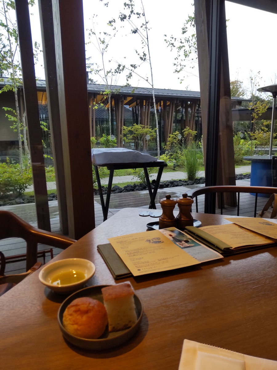 View from my seat at KAGARIBI, Hotel Indigo Karuizawa