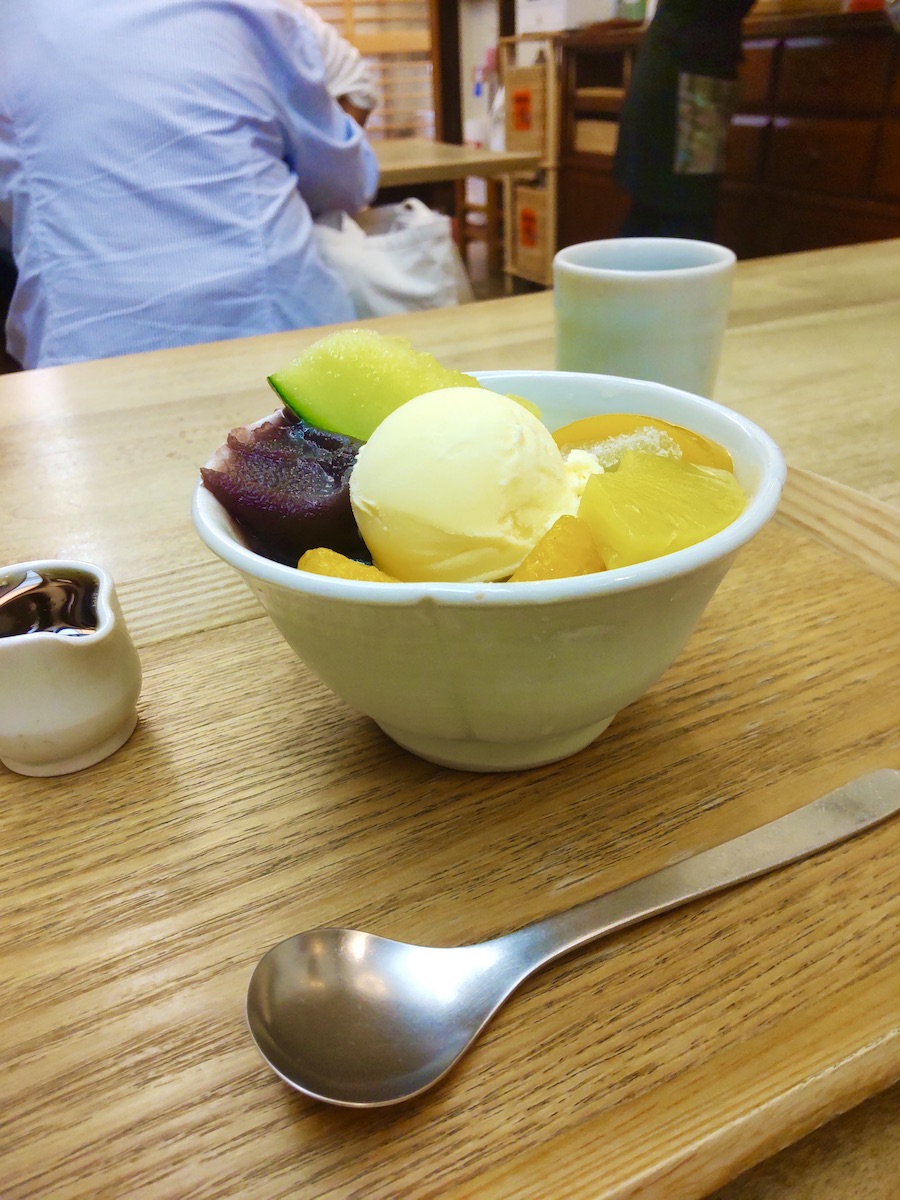 Anmitsu, a traditional Japanese sweets