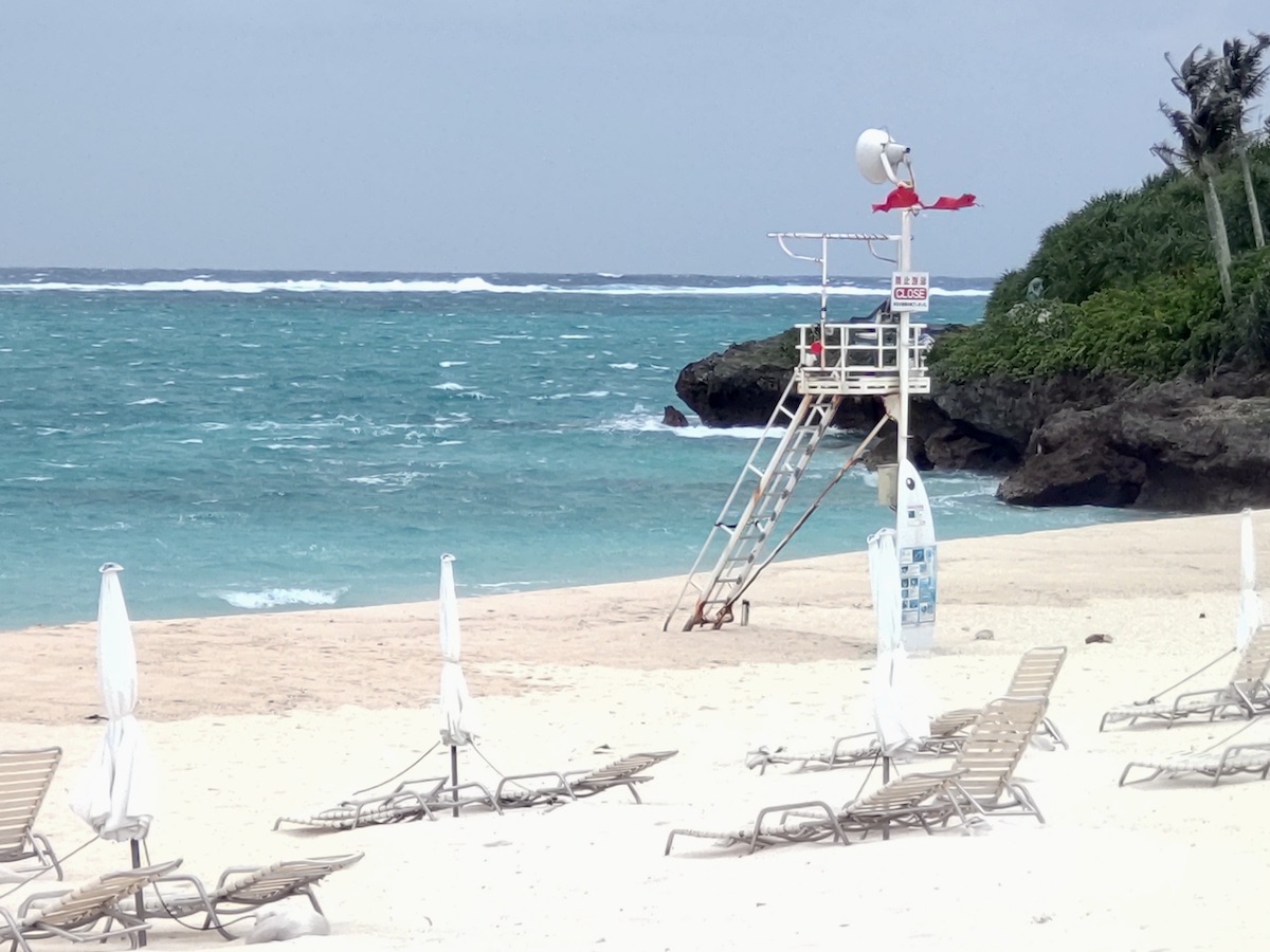 Moon Beach on a windy day